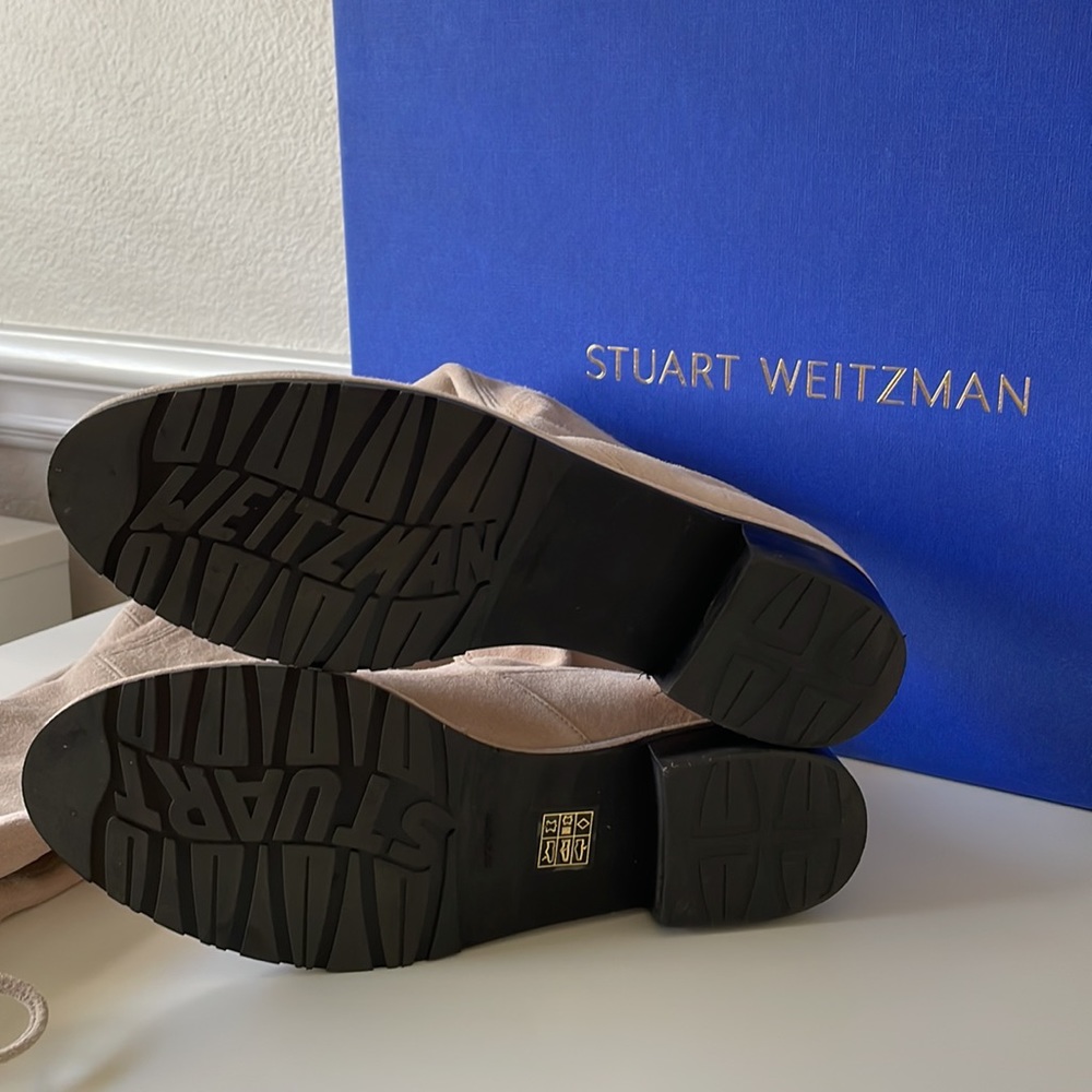 New! Stuart Weitzman Pebble Suede Lowland Boot, Size 6 - Picture 2 of 5